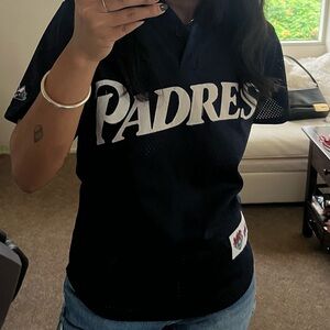 Majestic Navy Blue Padres Women's Jersey